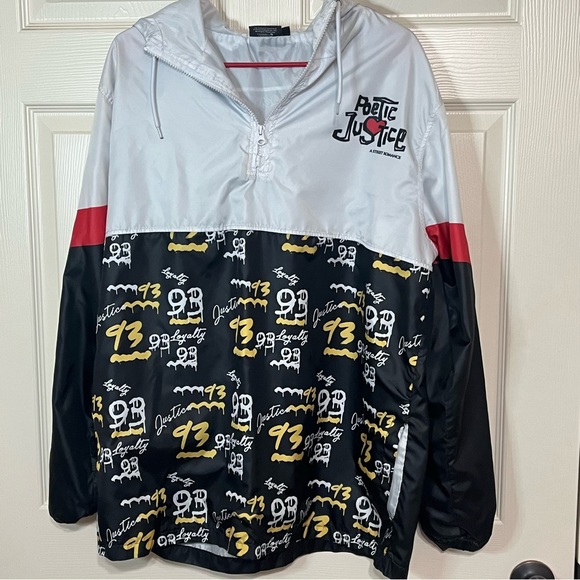 Chemistry men’s Y2K poetic justice jacket featuring Tupac,mens Size L - Picture 2 of 7